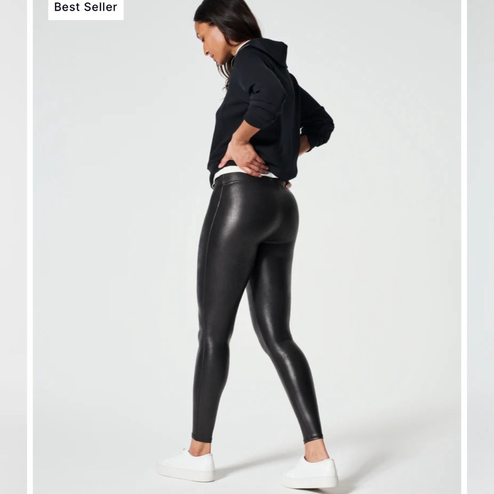 SPANX- Faux Leather Leggings
